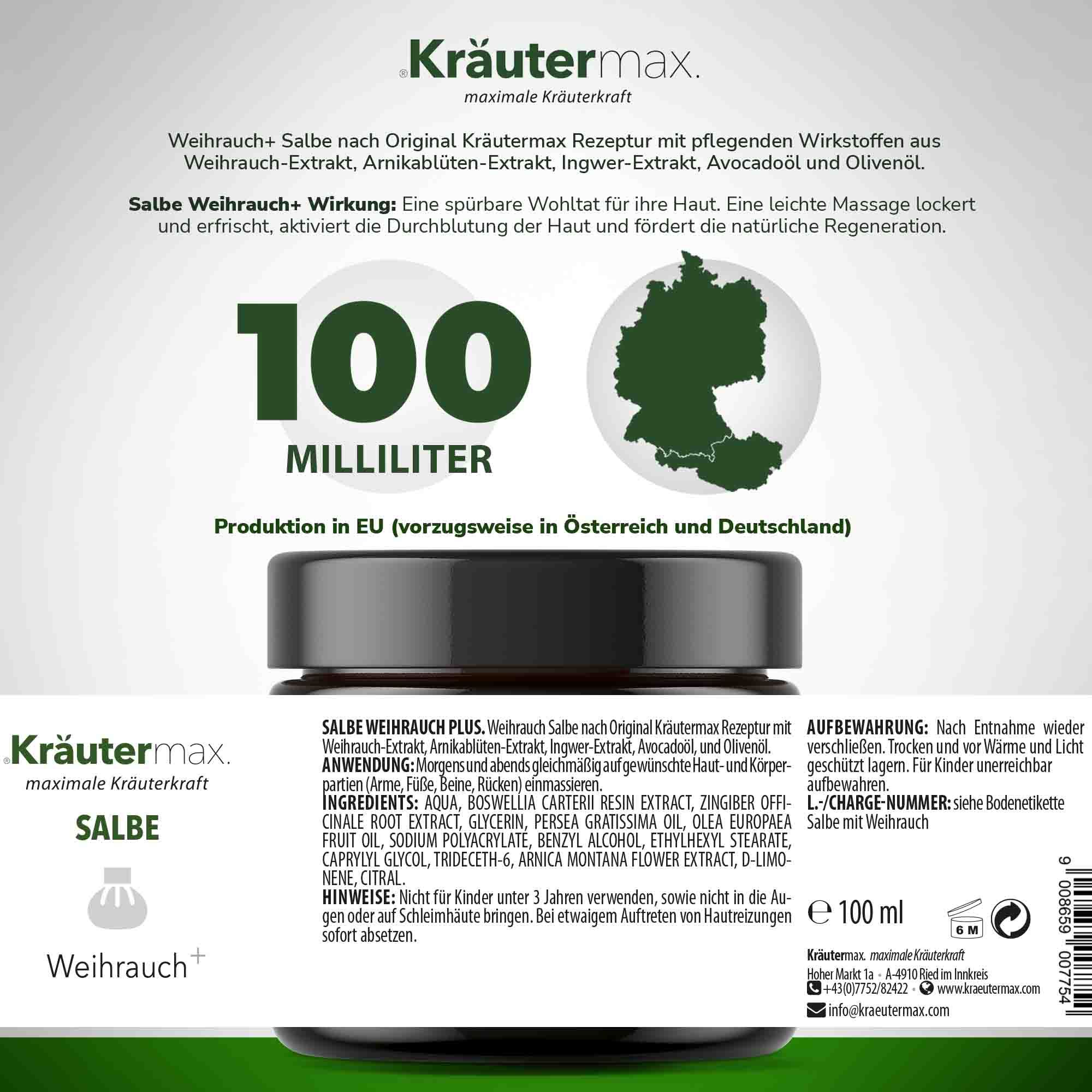 Kräutermax Salbe Weihrauch plus Arnika 100 ml