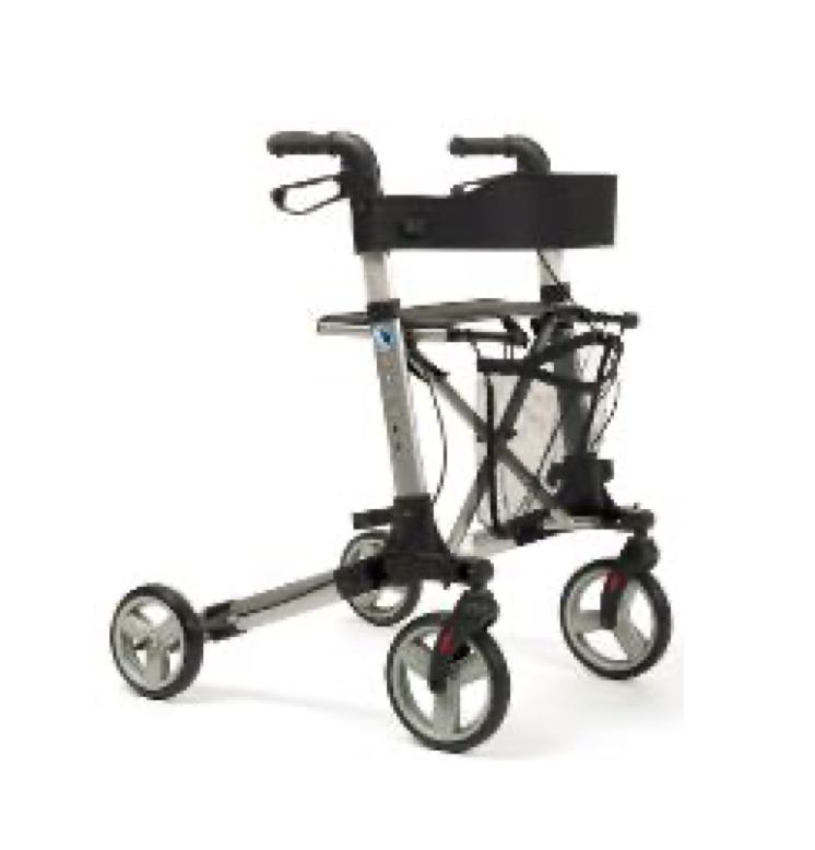 Reise - Rollator QUADRI LIGHT | 3-fach faltbar, ultraklein, ROT