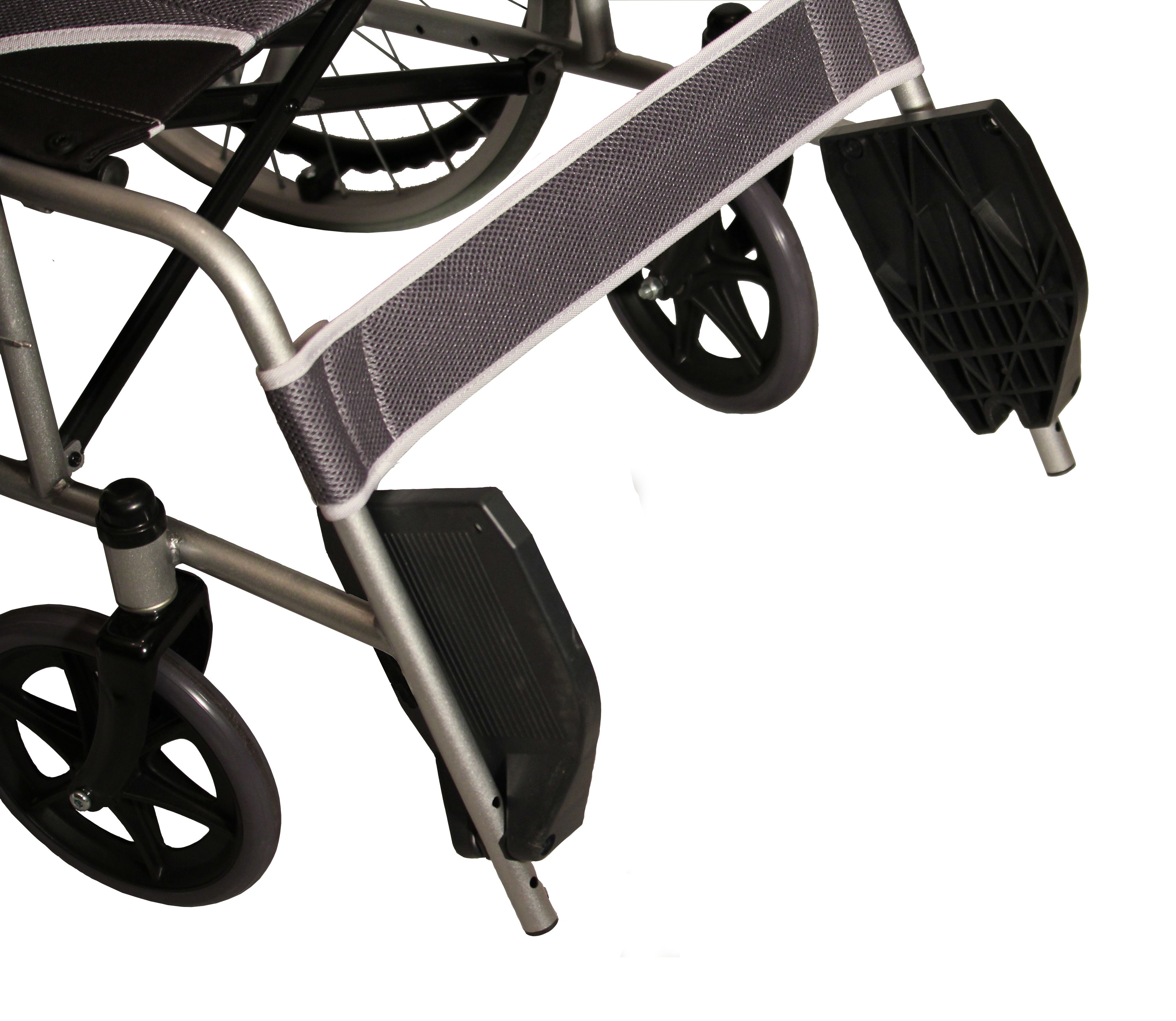 ANTAR extra leicht Rollstuhl faltbar Reise+Flug SB46cm 115kg Begleiterbremse