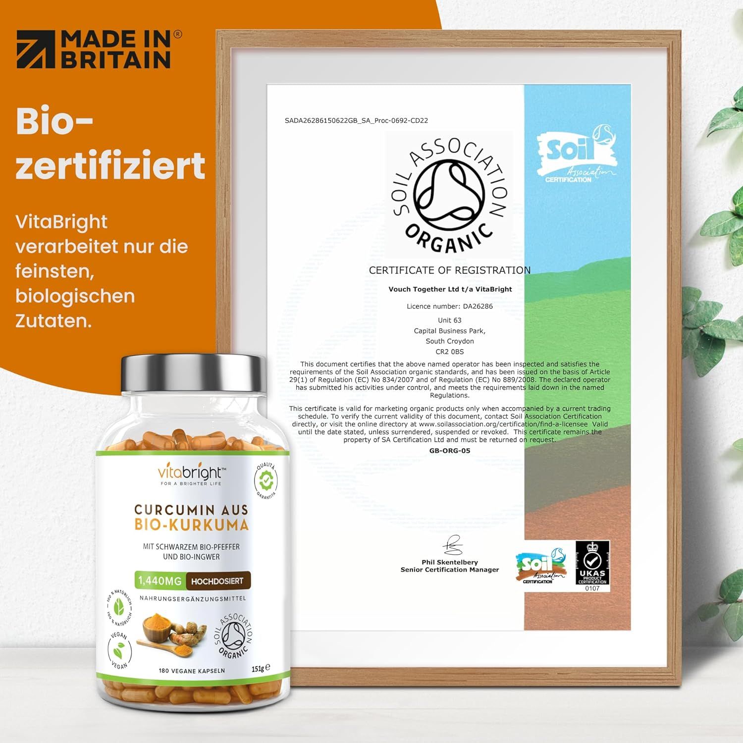 VitaBright Kurkuma Kapseln Bio