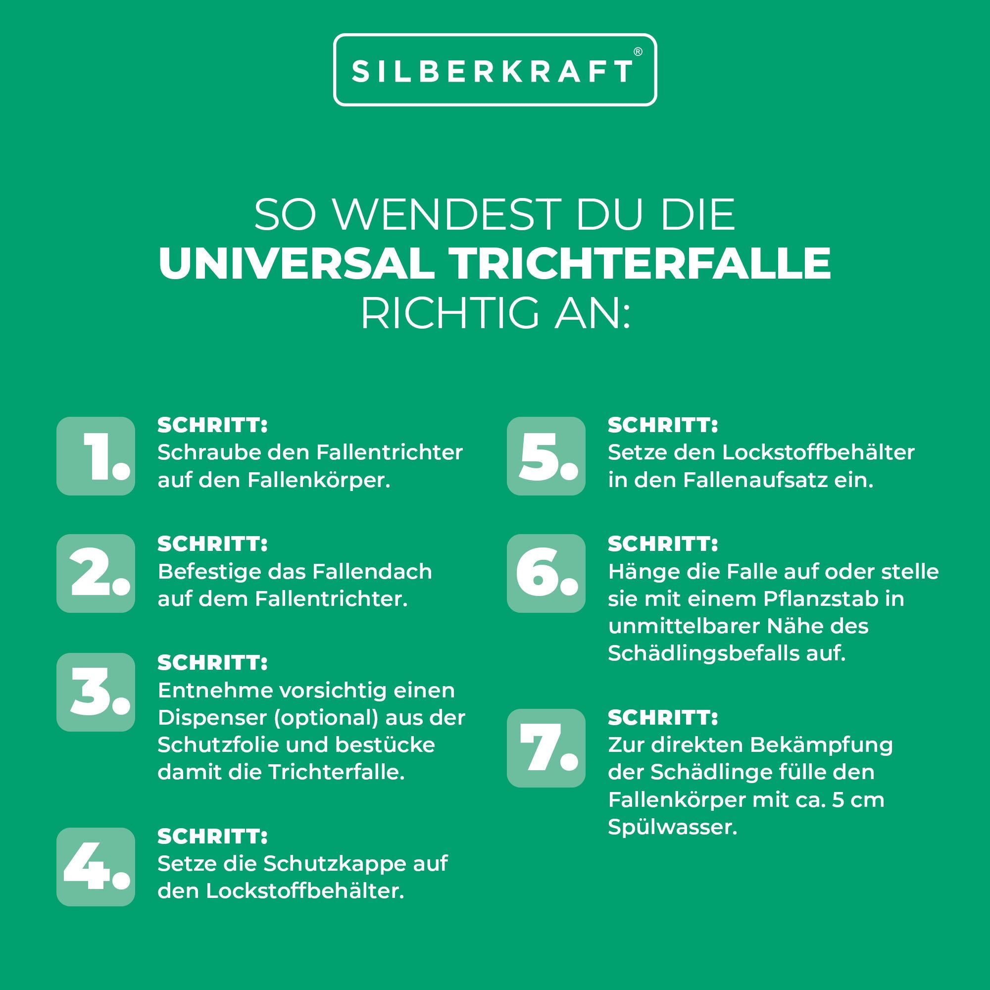 SILBERKRAFT Universal-Trichterfalle