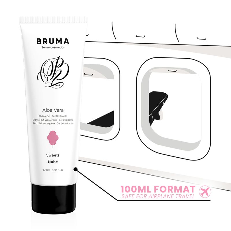 Weiße Tube mit Bruma Aloe Vera Gleitgel, 100ml.