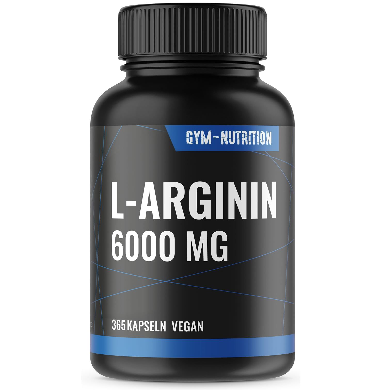 L-Arginin Hochdosiert - 365 Kapseln 6000mg Arginin pro Tag Gym Nutrition® 388 g