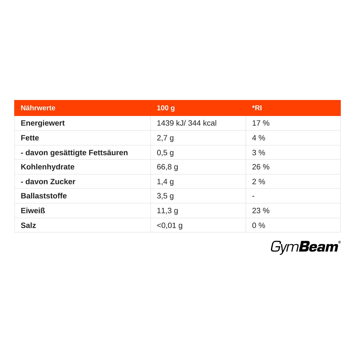 GymBeam BIO Buchweizenmehl glutenfrei vegan