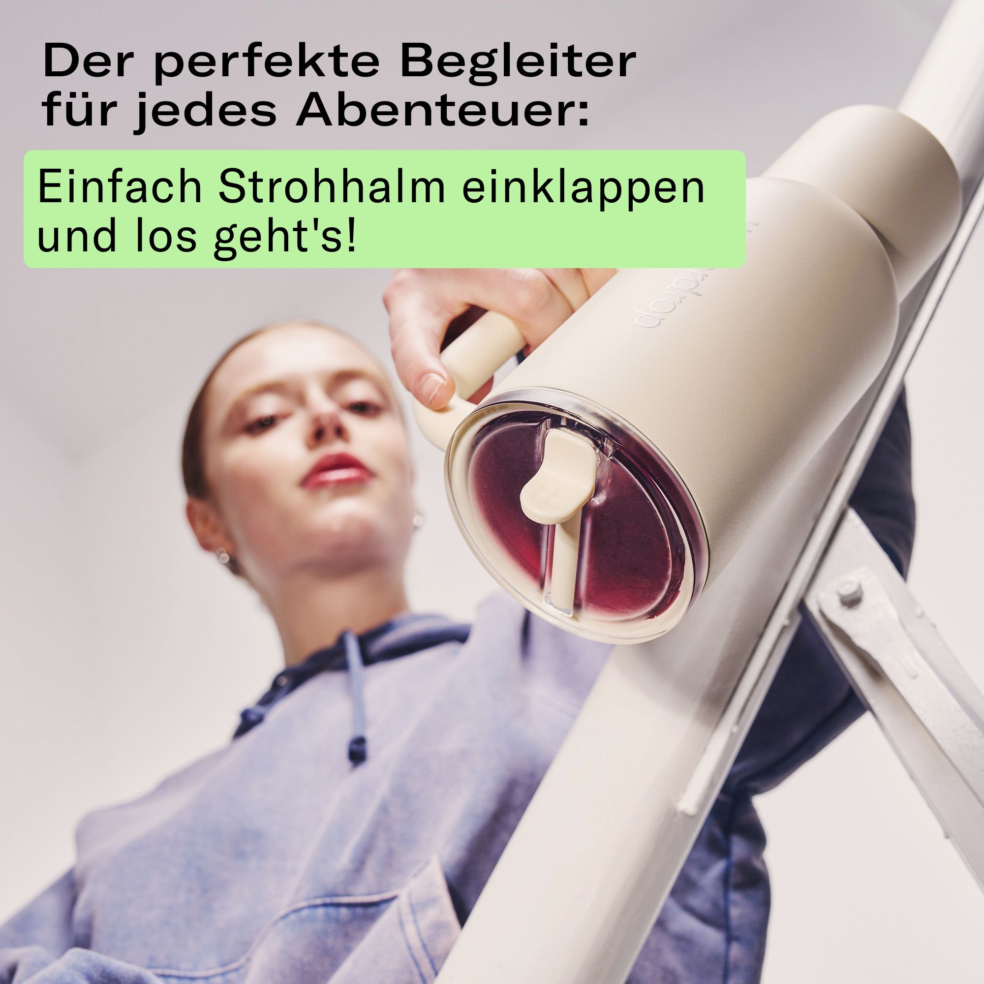 waterdrop® Explorer Thermobecher – 1,1 L Edelstahl – mit Trinkhalm, auslaufsicher & 12 h kühl