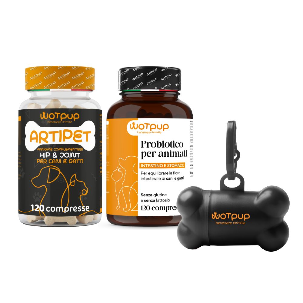 LA.GA Offerta Pet – Fermenti Lattici Probiotici + Articolazioni Cane e Gatto + Porta Sacchetti