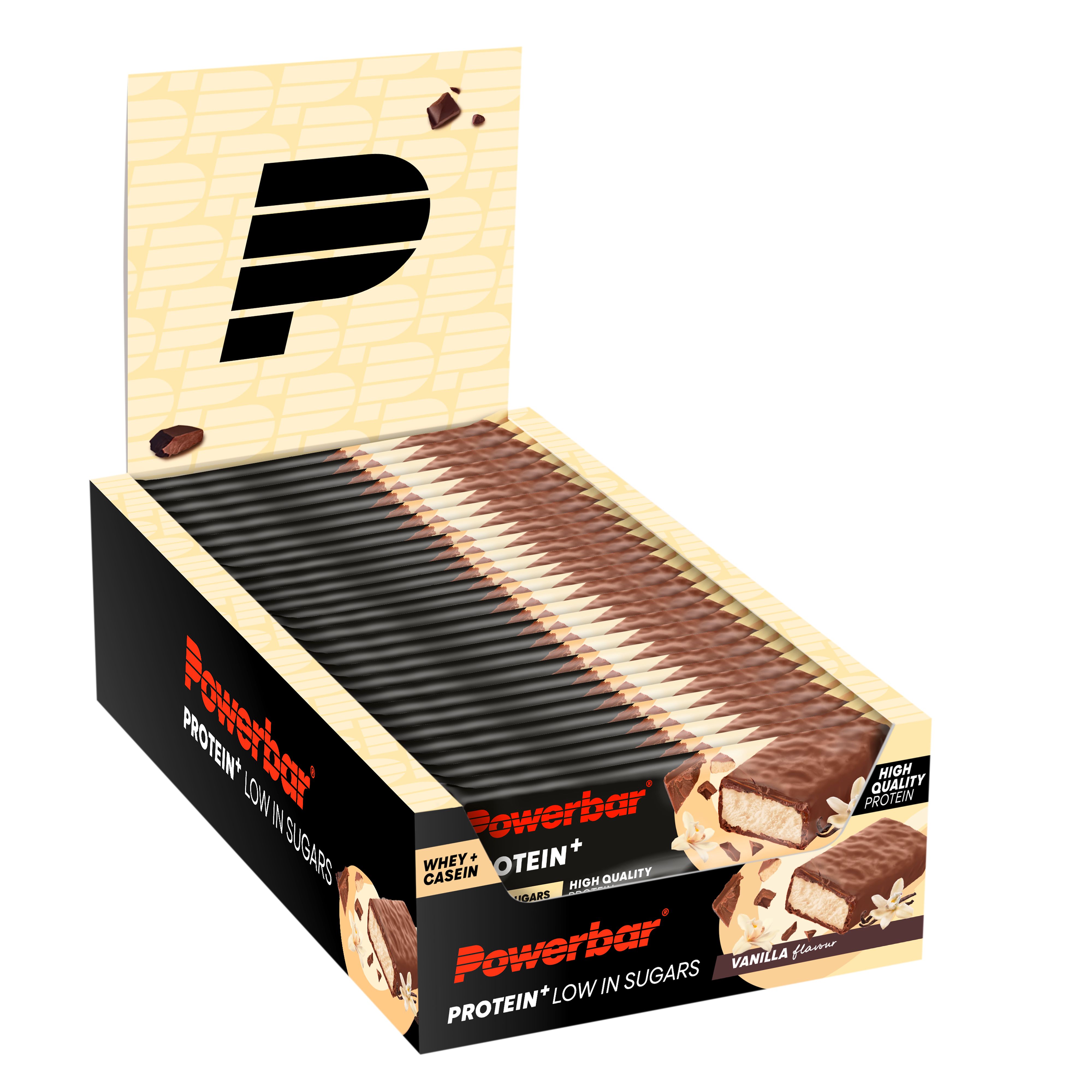 POWERBAR Protein Plus Low Sugar Vanilla Fitnessriegel mit Ballaststoffen