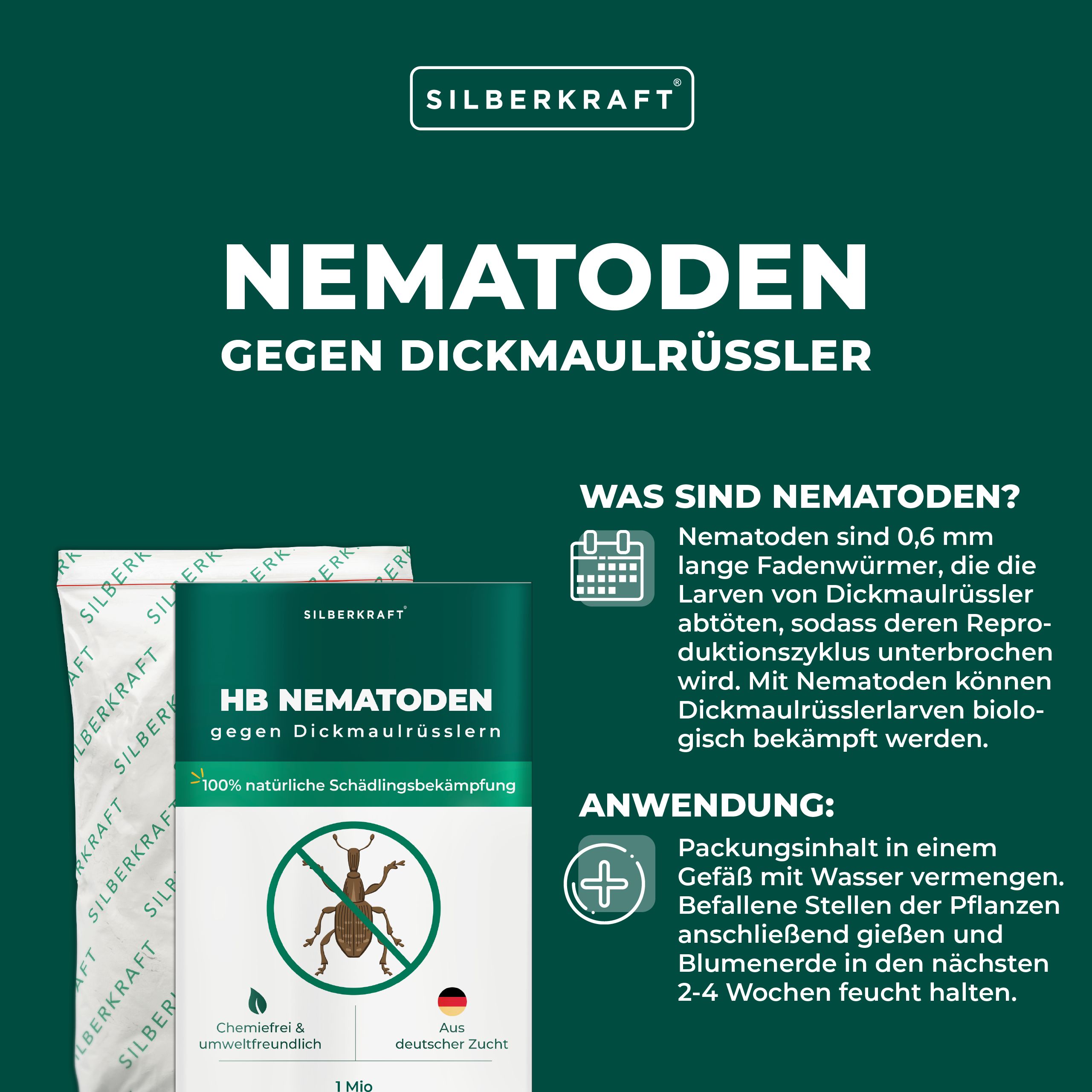 SILBERKRAFT HB Nematoden gegen Dickmaulrüsslern 25 Mio