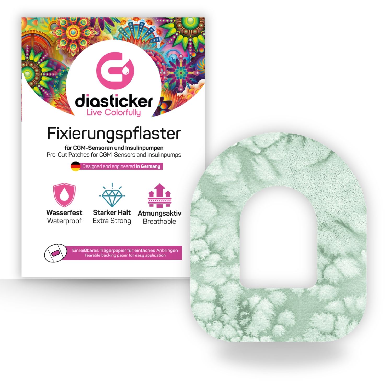 Diasticker® Omnipod Fixiertapes 'Cool Mint' 5 St