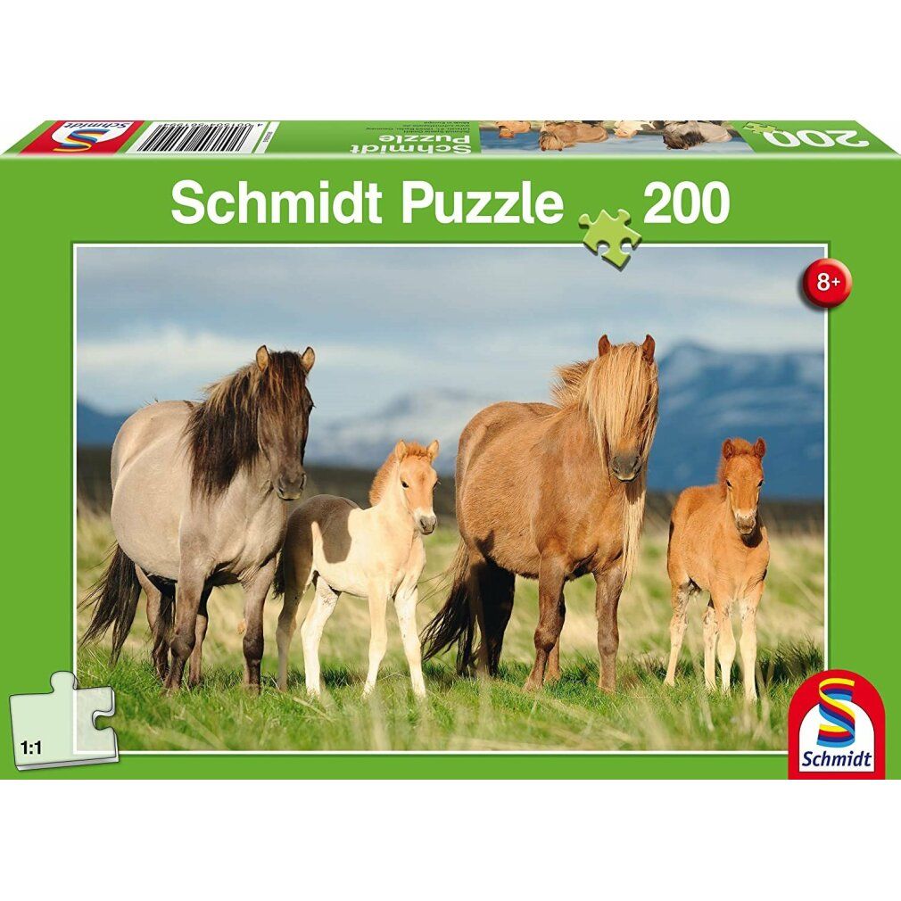 Schmidt Spiele Schmidt Spiele Pferdefamilie, Kinderpuzzle 200 Teile