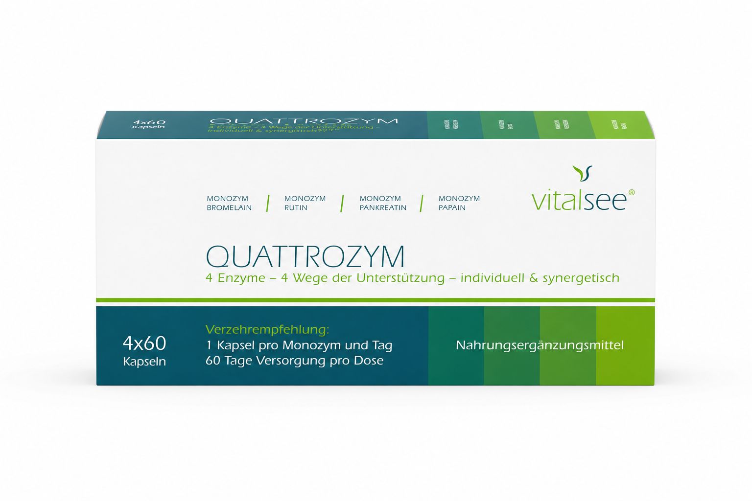 Vitalsee Quattrozym - 4 Enzyme 240 St Kapseln