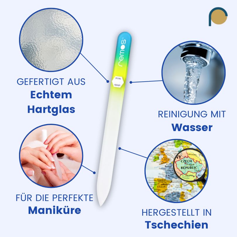 REMOS Glasnagelfeile, 14 cm, beidseitig