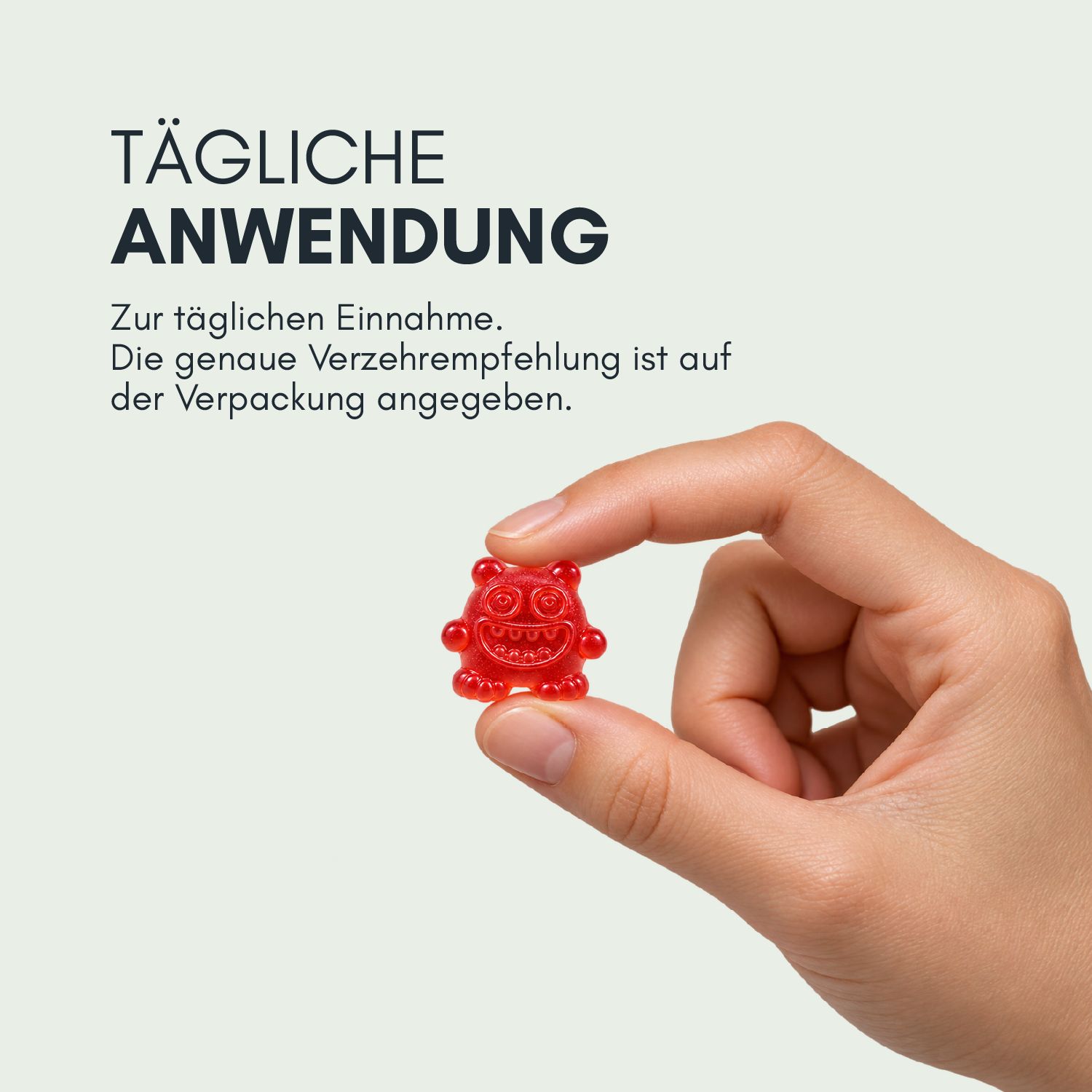 Dose GUMTAMIN Kids Eisen Gummies mit Vitamin C, Erdbeergeschmack, 60 Stück.