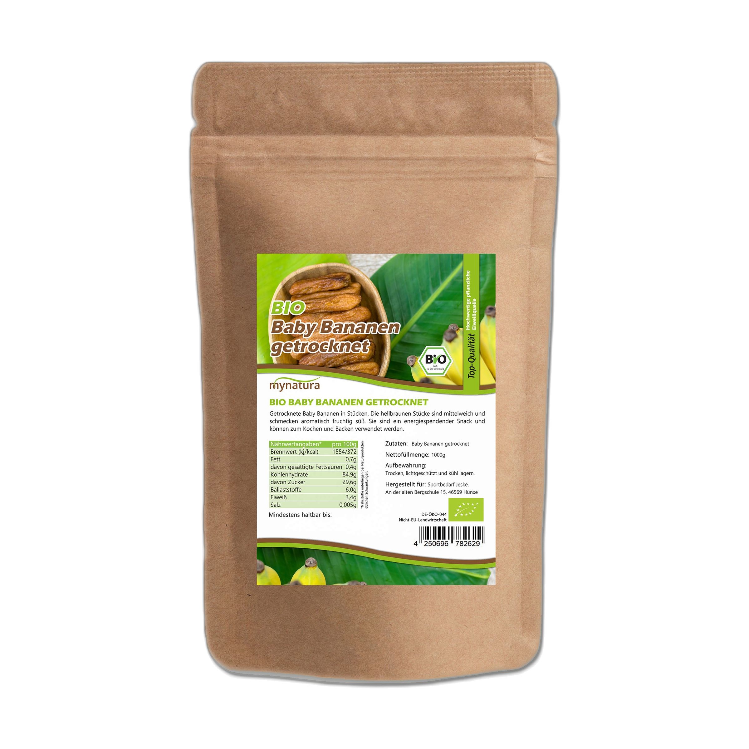 Mynatura Bio Getrocknete Mini-Bananen 3000 g