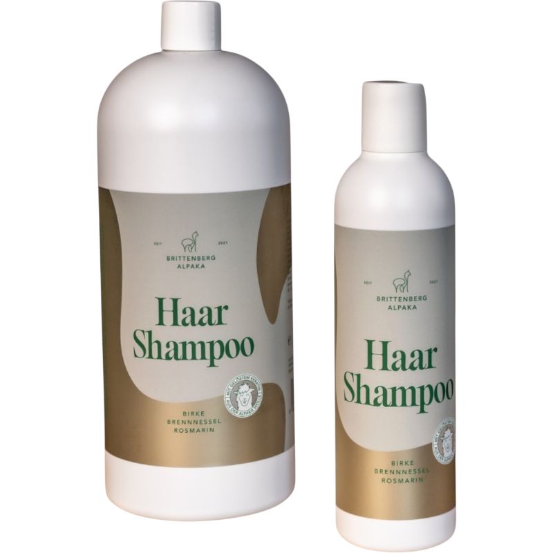 Brittenberg Alpaka Haarshampoo mit Birke Brennnessel Rosmarin 1000 ml Flaschen