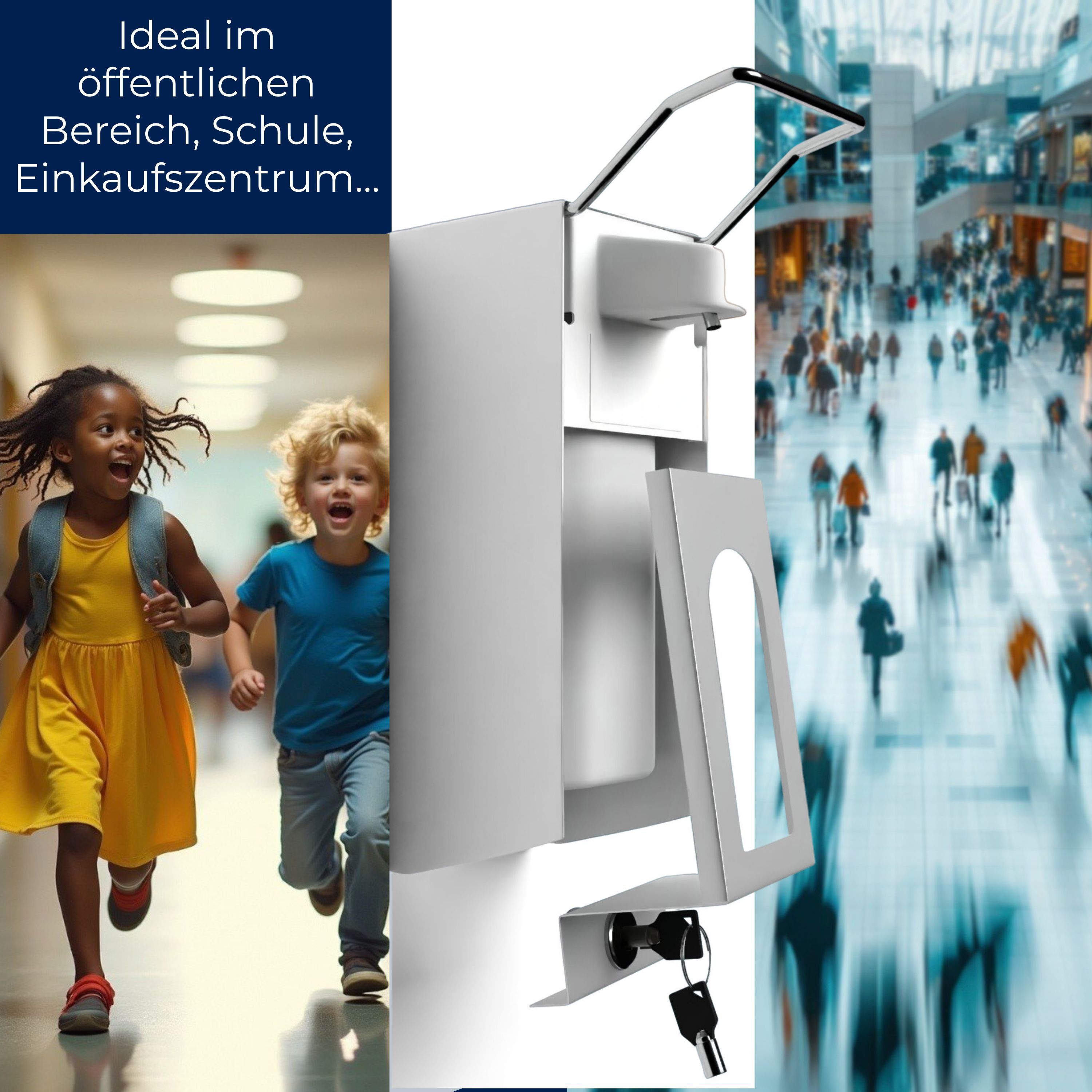 Horn Medical Desinfektionsmittel- / Seifen-Wandspender mit Abschließvorrichtung