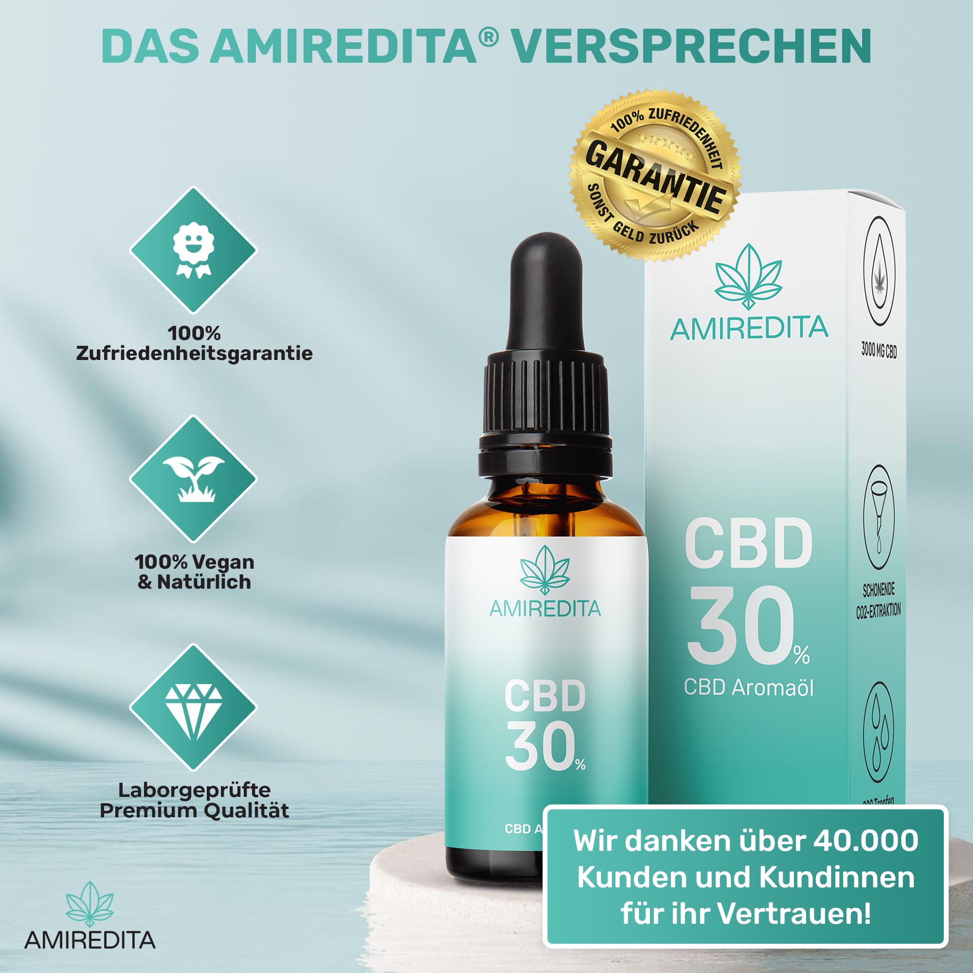 Amiredita CBD Öl 30% Breitspektrum