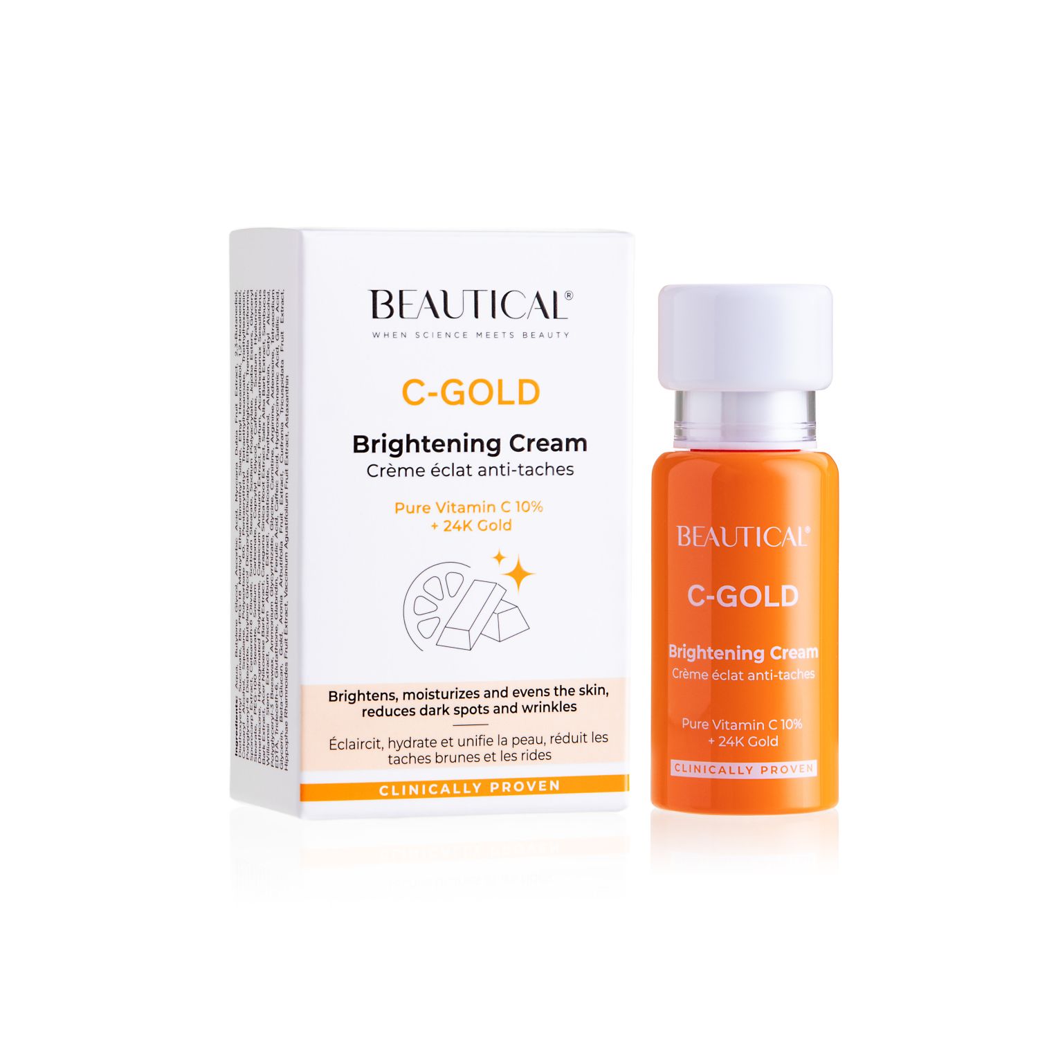 Beautical C-Gold Aufhellende Creme 15 ml Tagescreme