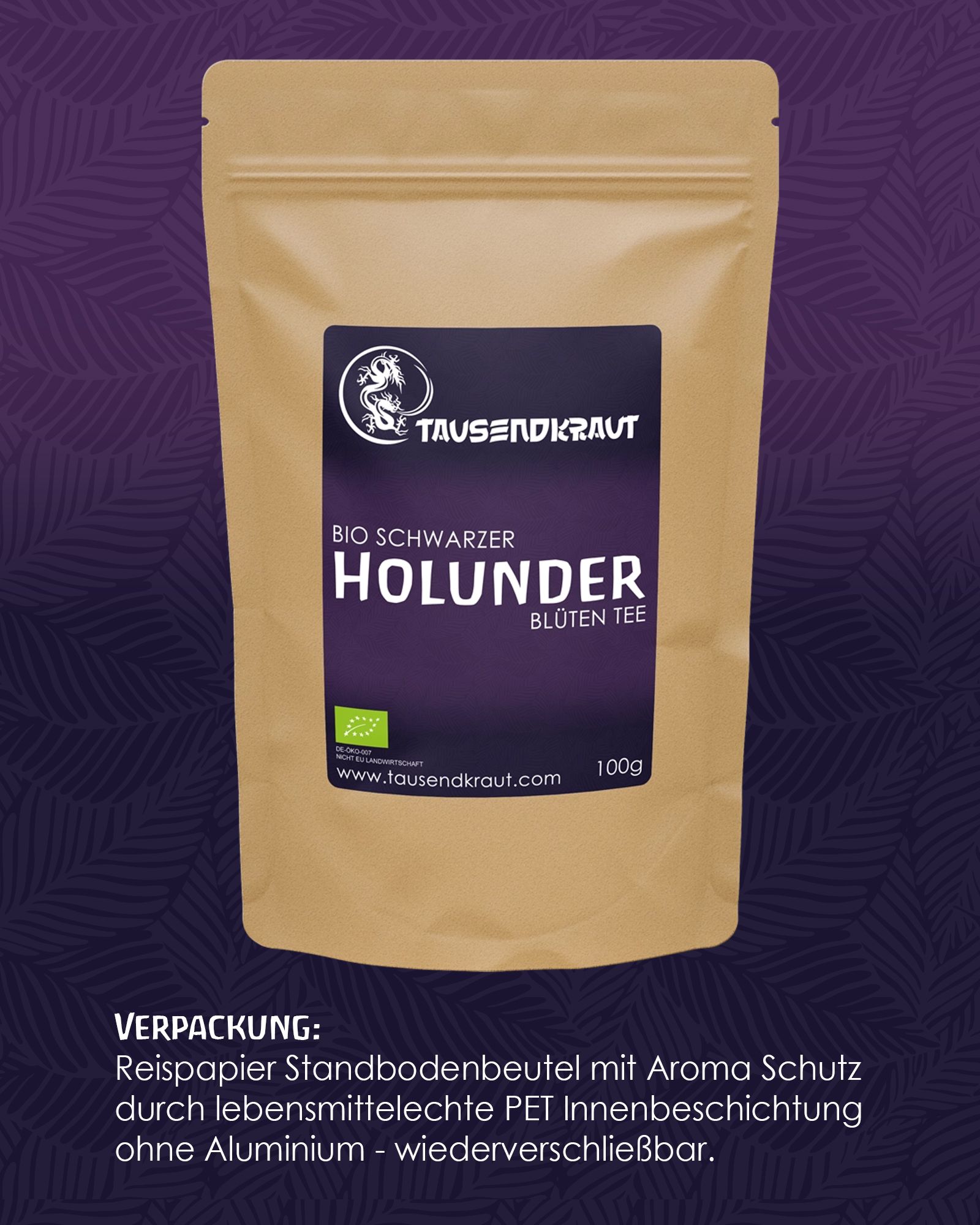 Tausendkraut Holunder Blütentee BIO