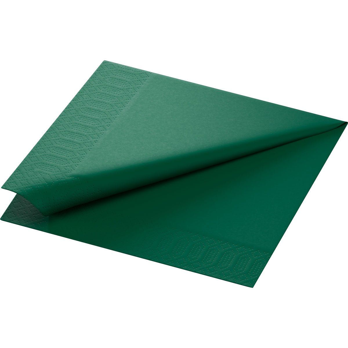 Zellstoff Servietten 40x40 3-lagig 1/4-Falz jägergrün 250 St Tücher