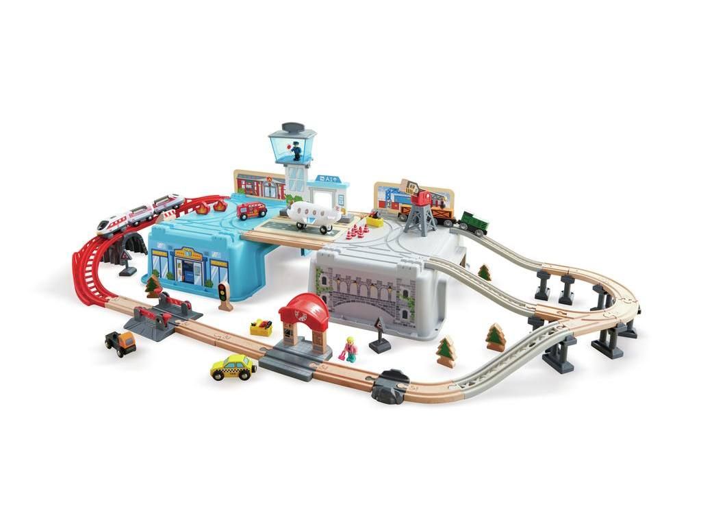 Hape Großstadtlandschaft Eisenbahn in Aufbewahrungsbox