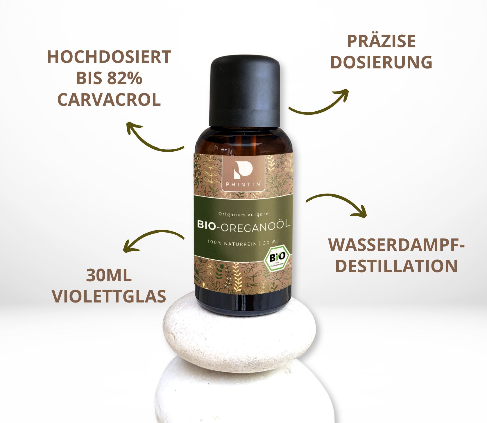 PHINTIN Bio Oreganoöl – 100 % naturrein, ätherisches Öl (Lebensmittelqualität)