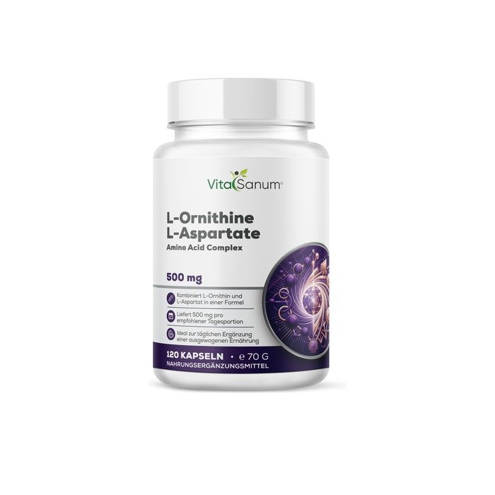 VitaSanum® L-Ornithin L-Aspartat – 2 Kapseln Tagesportion 120 St