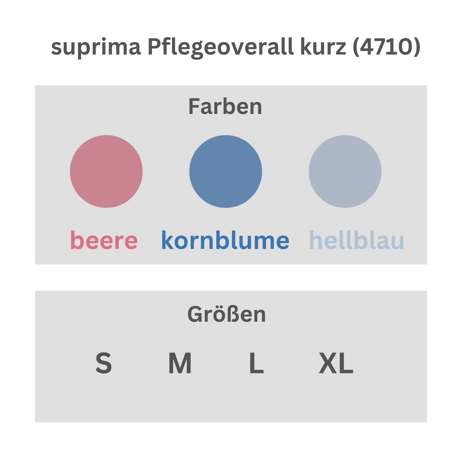 suprima Pflegeoverall kurz (4710) 1 St