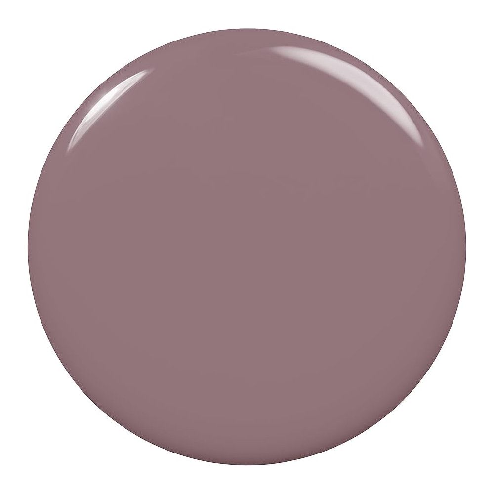 Runder, glänzender Nagellack-Fleck in Mauve-Farbe.