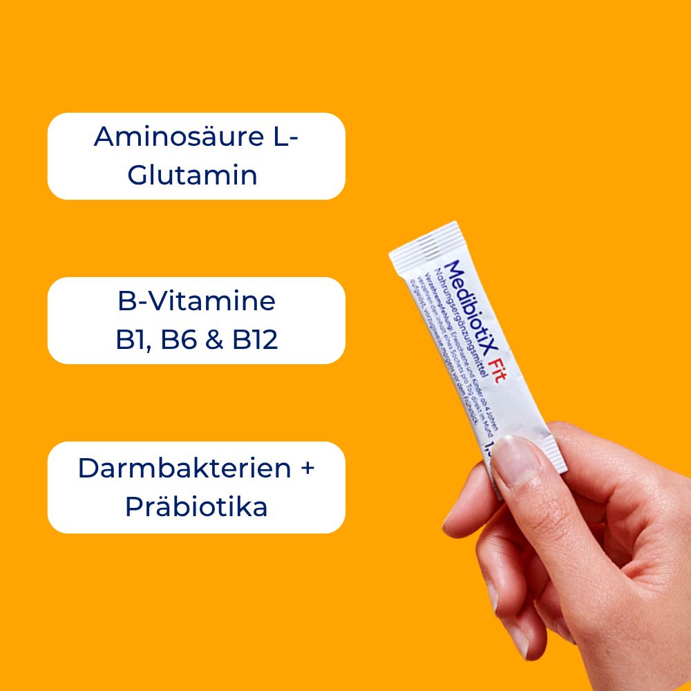 MedibiotiX Fit - Kombination für Immunsystem & ausreichend Energie - B-Vitamine & Darmbakterien