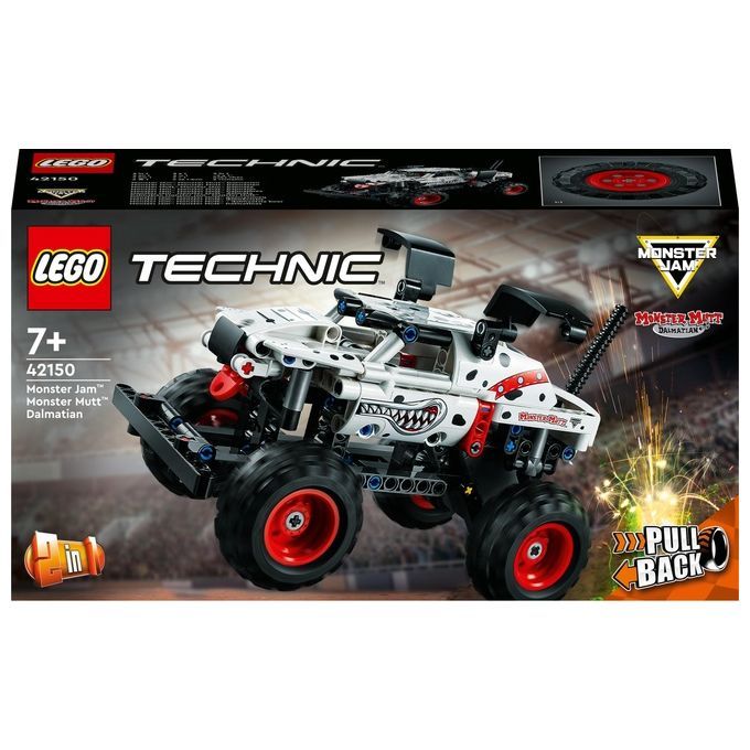 LEGO Technic 42150 Monster Mutt Jam Dalmata, Set 2 in 1 con Pull-Back,