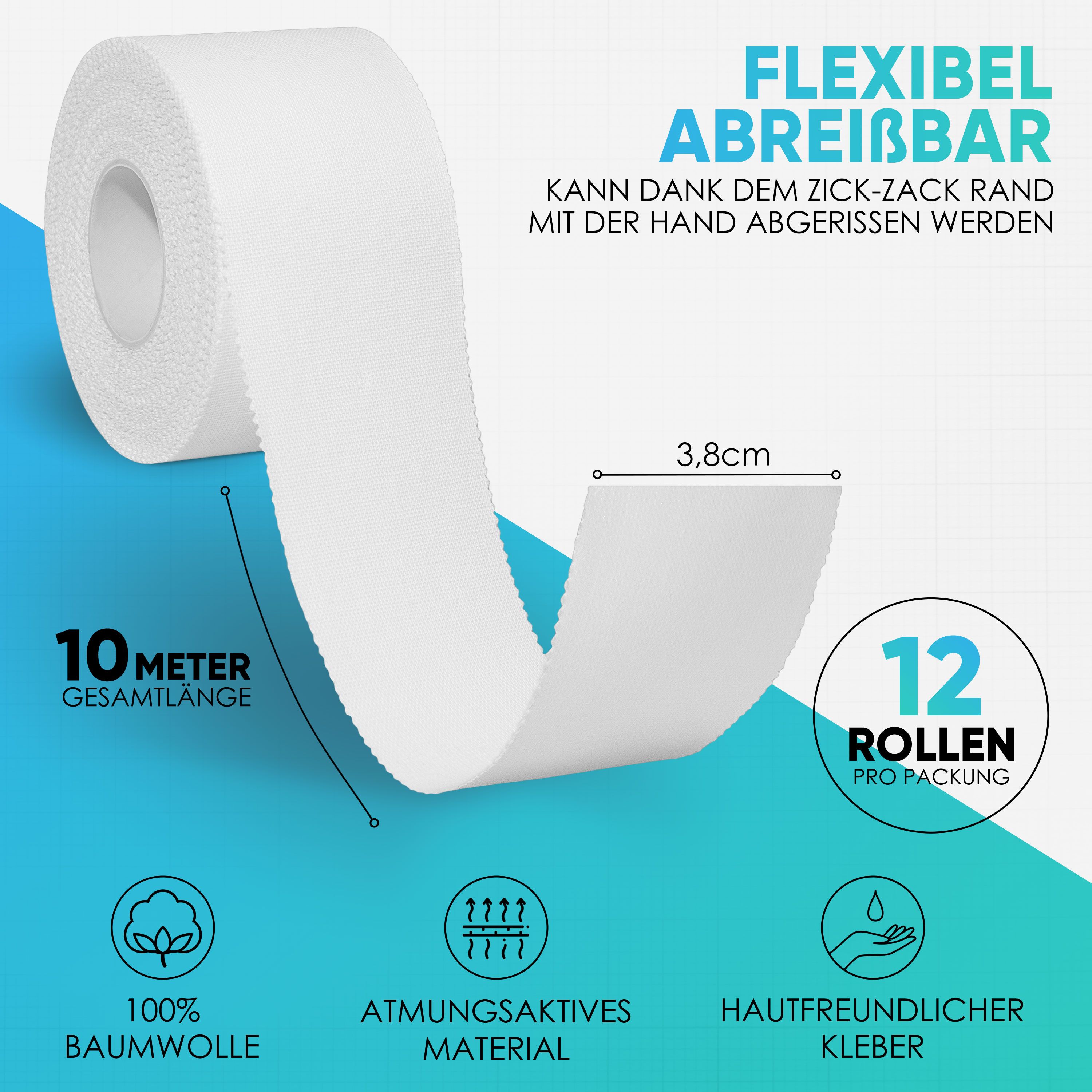 Health Press Sporttape 3,8 cm