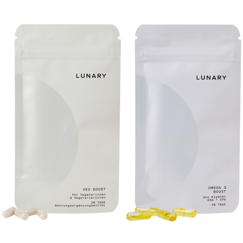 LUNARY Veg Boost - bei veganer und vegetarischer Ernährung, Vitamin B12, Omega-3, Eisen