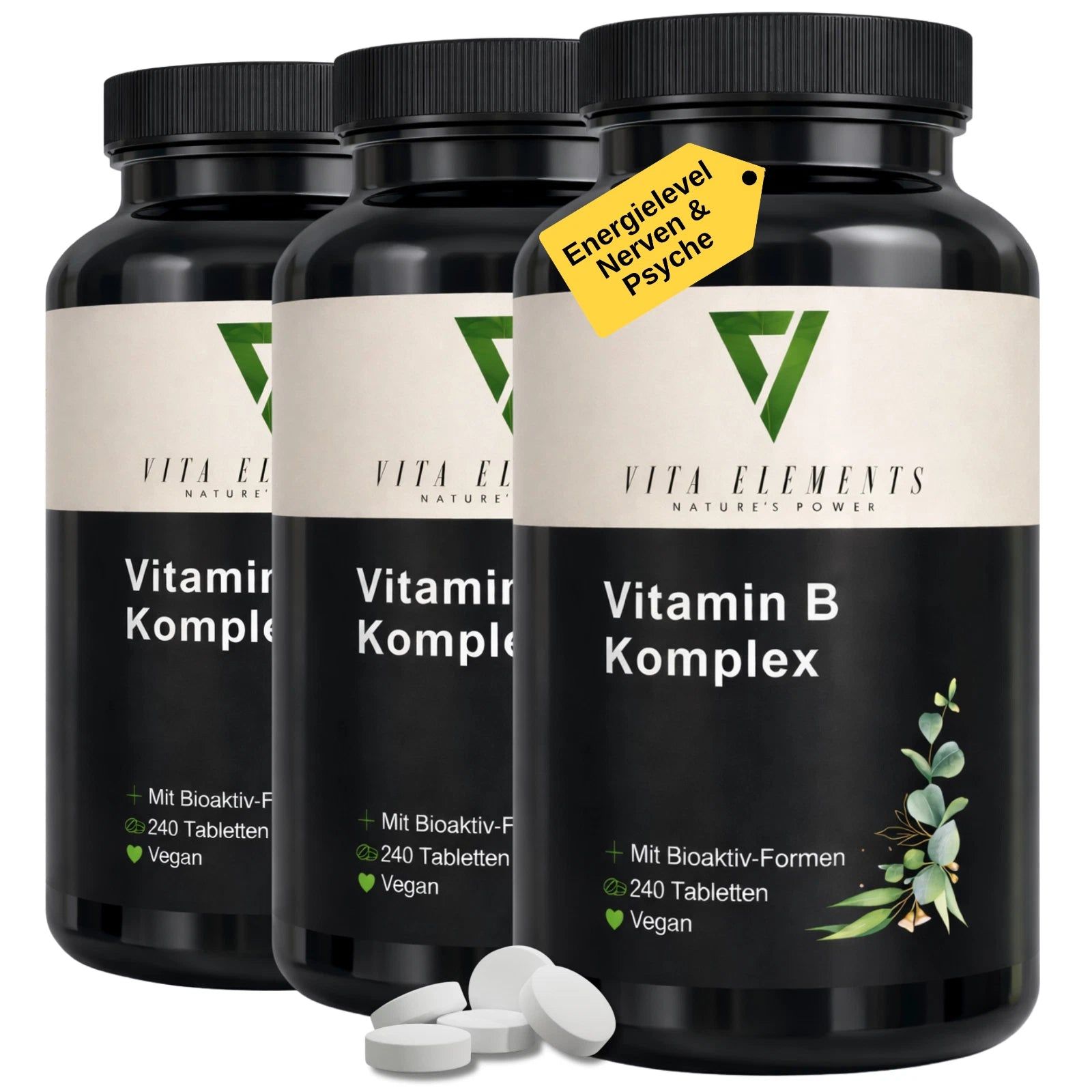 Vita Elements Vitamin B Komplex Tabletten 3er Set 0,06 kg