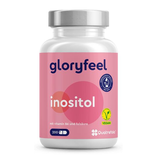 gloryfeel ® Inositol Kapseln - Myo Inositol mit Vitamin B6 und Folsäure