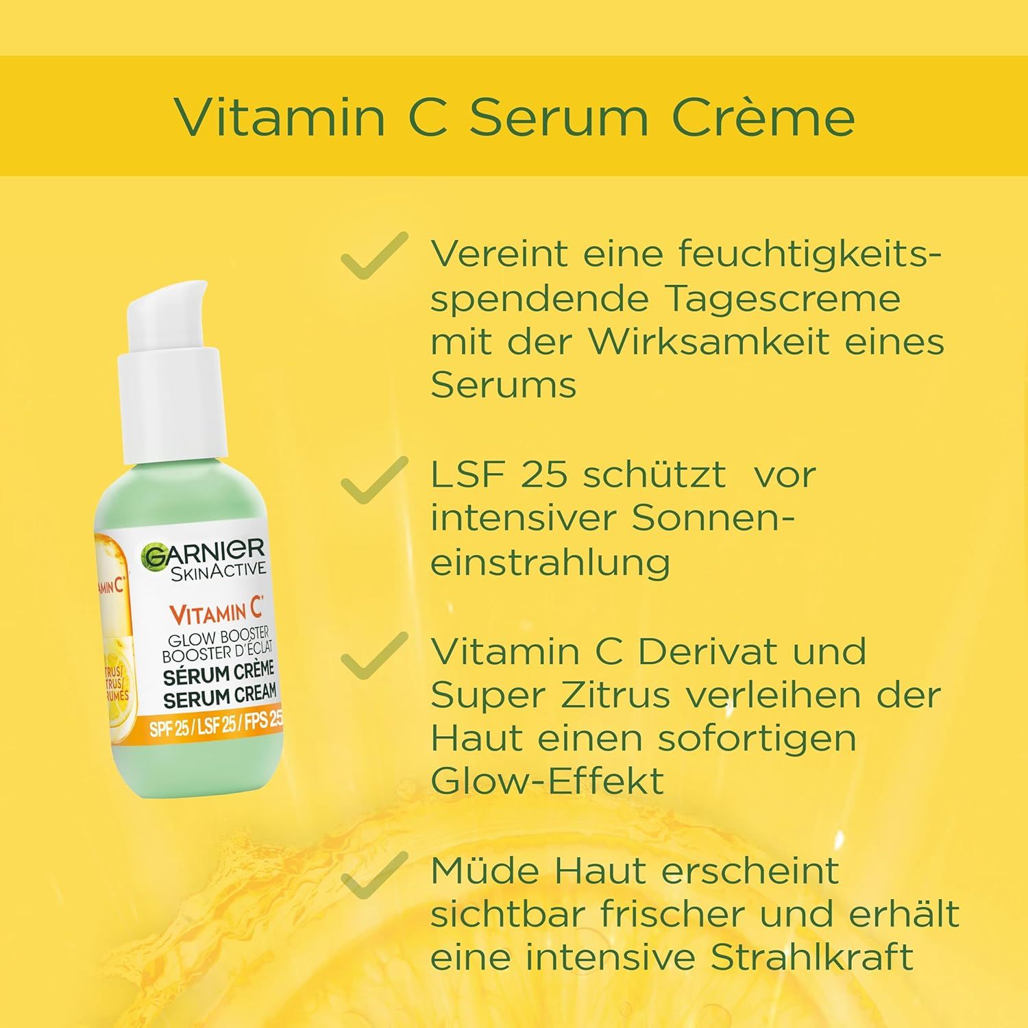 Garnier Vitamin C Glow Booster Set Augenpflege und Serum Crème