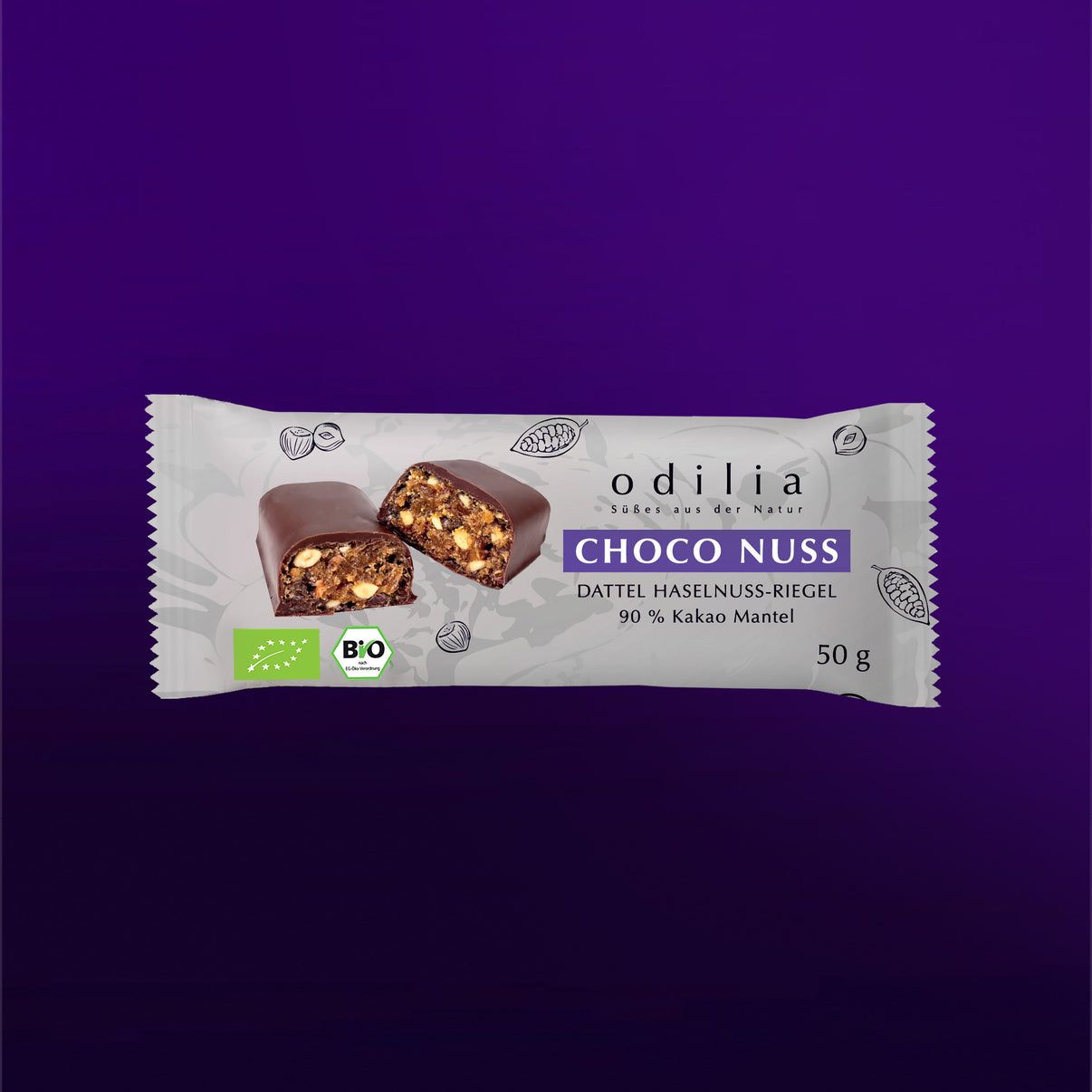 odilia Choko Nuss Bio Dattel-Haselnussriegel