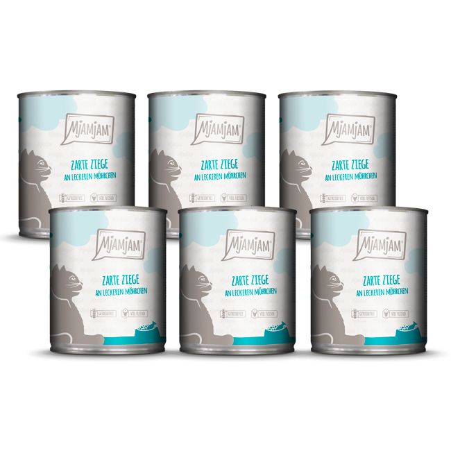 MjAMjAM - zarte Ziege an leckeren Möhrchen 6x800 g Futter
