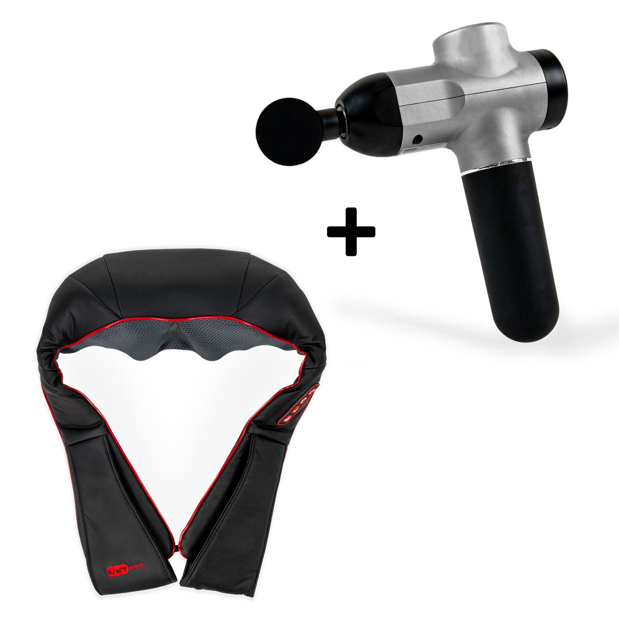 axion® Massage Bundle, Massagepistole und Shiatsu Nacken Massagegerät
