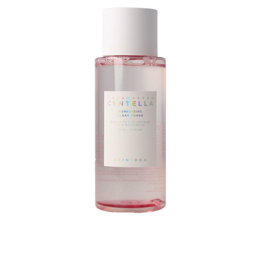 Skin1004 Centella Poremising Clear Toner in klarer Flasche mit weißem Deckel.