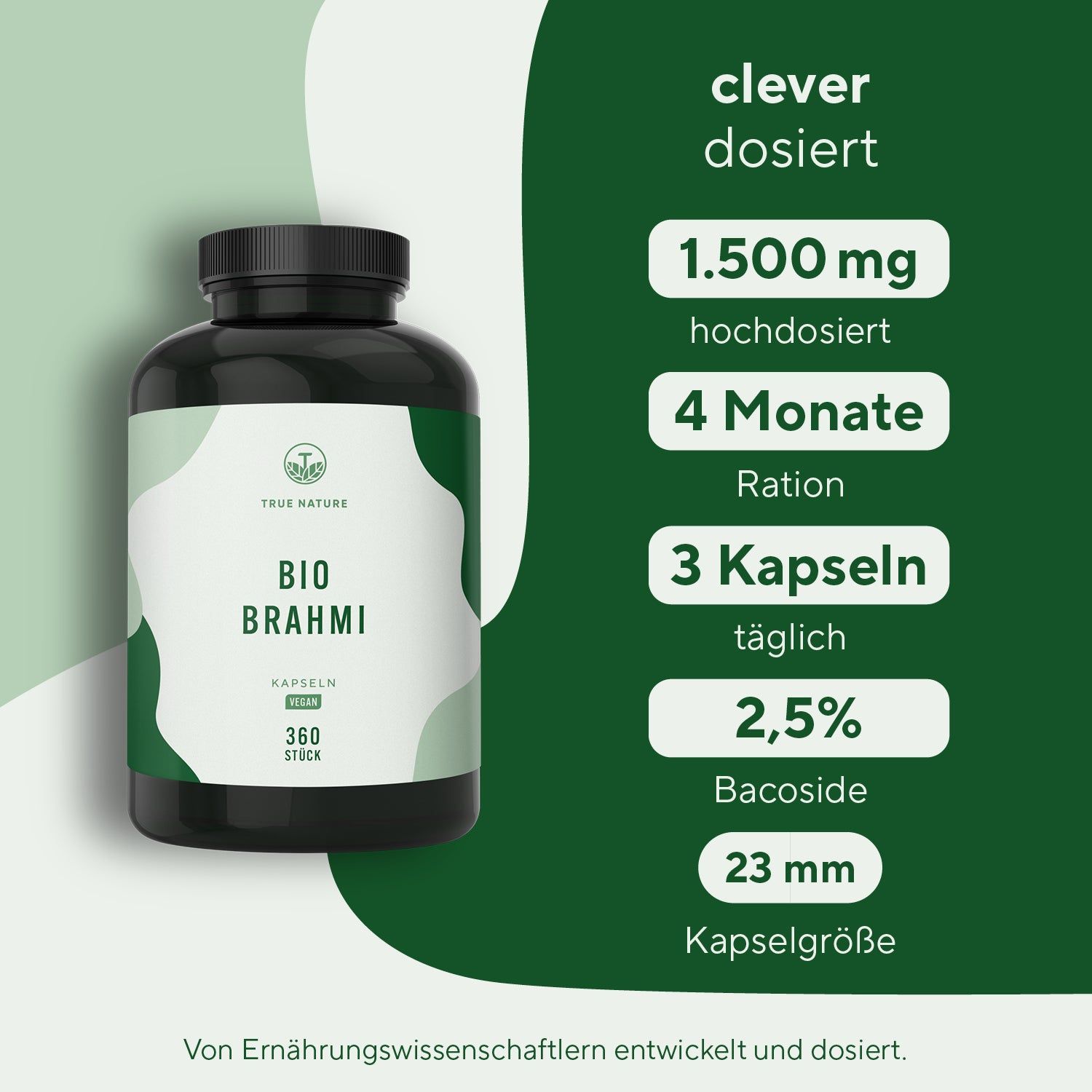 TRUE NATURE® Bio Brahmi Kapseln - Vegan & Made in Germany