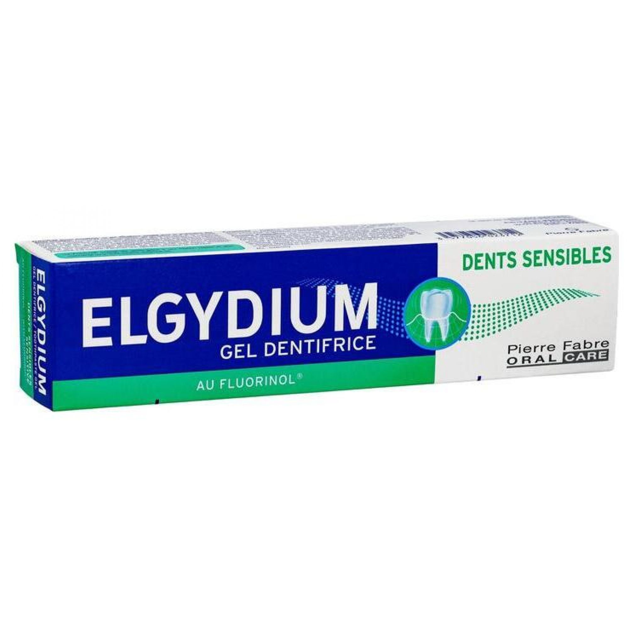 Elgydium Gel Zahnpasta für empfindliche Zähne mit Fluorinol.
