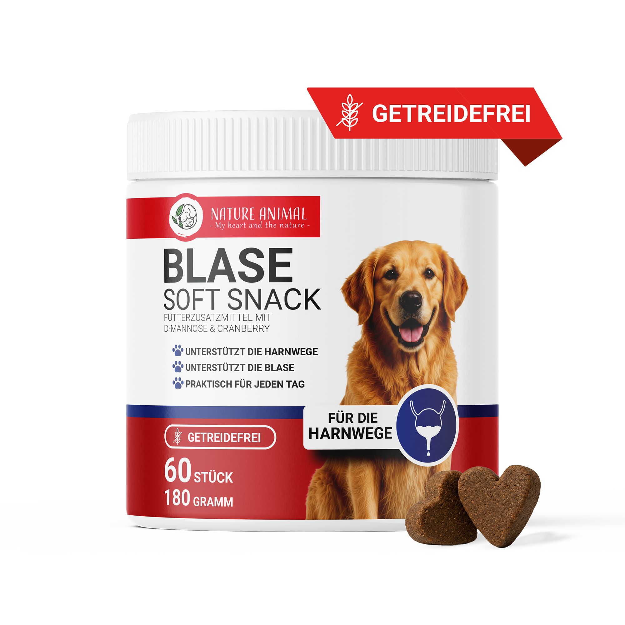 Hundefutter: Inhaltsstoffe pro Kausnack: D-Mannose, Brennnessel, Cranberry, Vitamin C. Analytische Bestandteile.