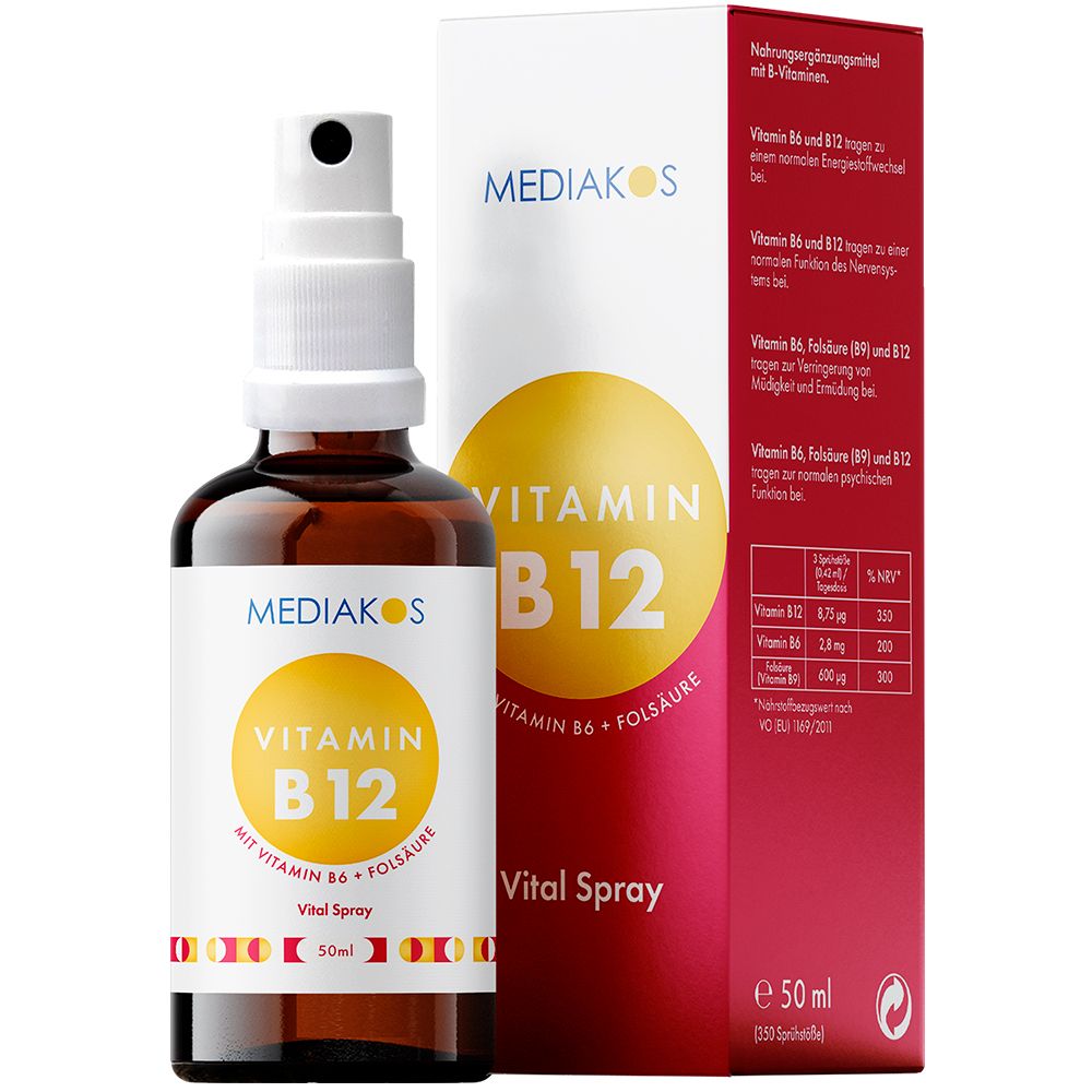 Mediakos® Vitamin B12 + B6 + Folsäure Vital Spray