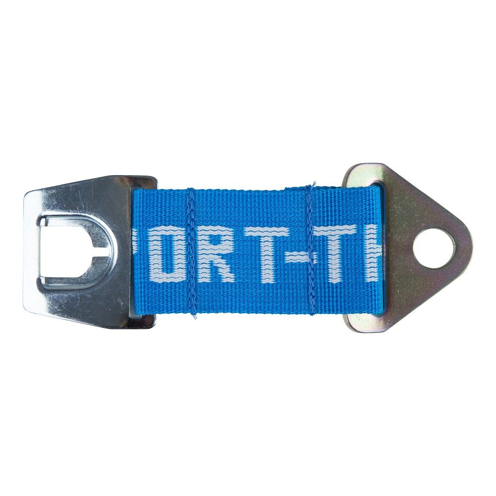 Blauer Gurt mit weißem Schriftzug SPORT-THIEME. Metallösen an beiden Enden.