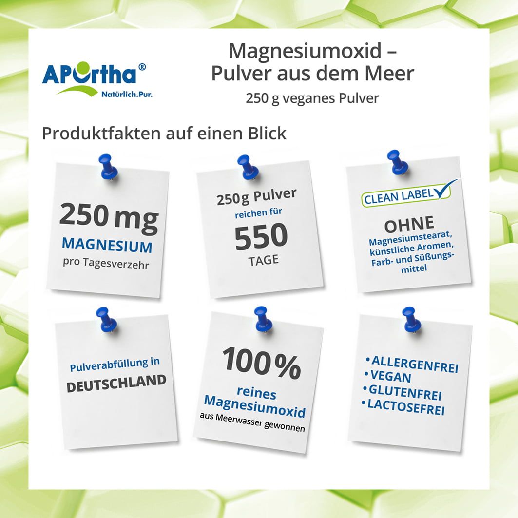 APOrtha® Magnesiumoxid Pulver aus dem Meer