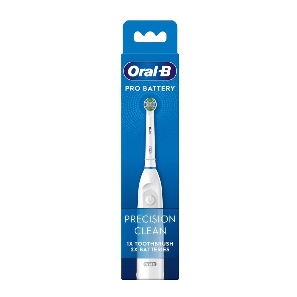 ORAL-B Pro Battery Precision Clean, batteriebetriebene Elektrische Zahnbürste Weiß