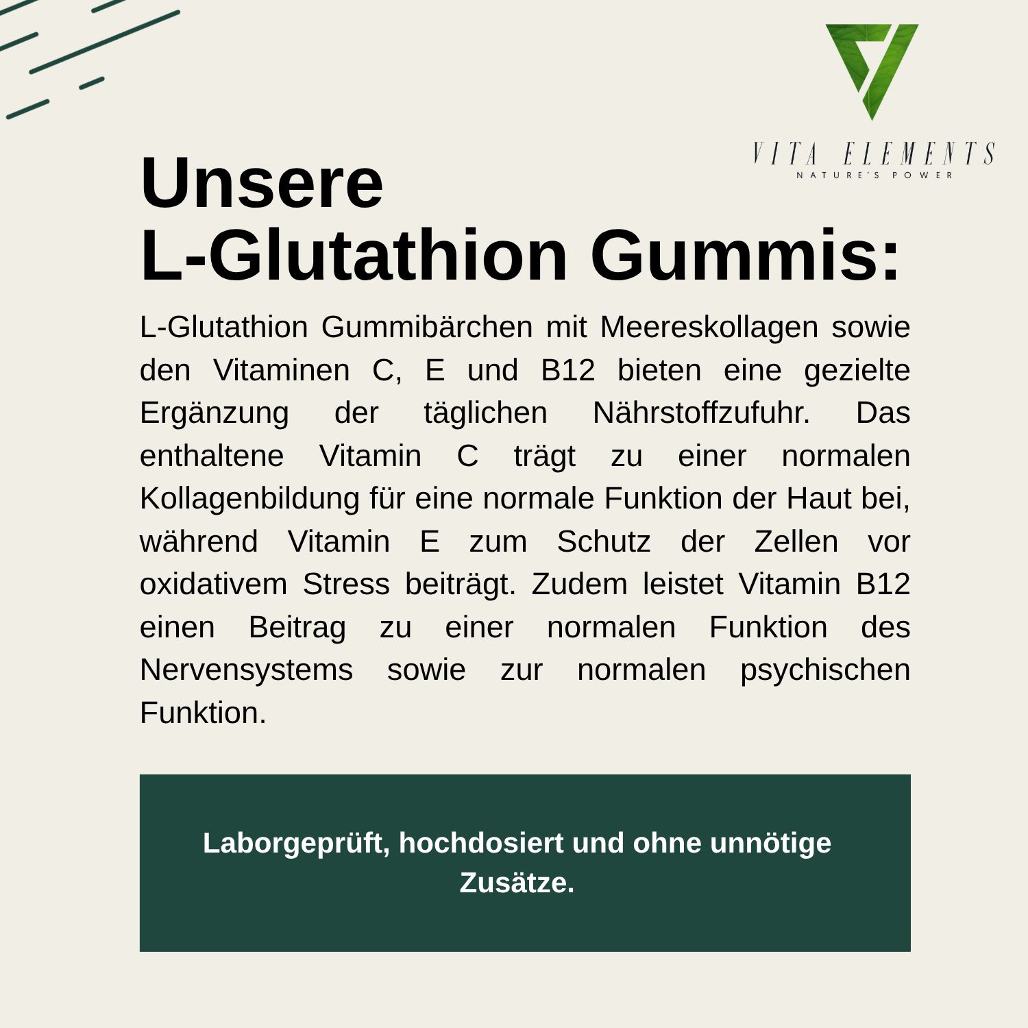 Vita Elements L-Glutathion Gummibärchen