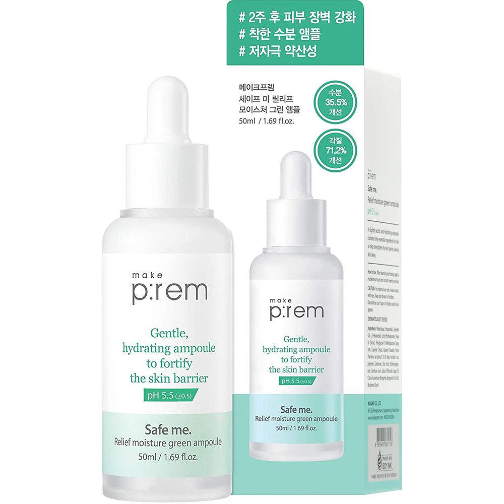 MAKE P:REM Safe Me. Relief Moisture Green Ampoule Face Serum