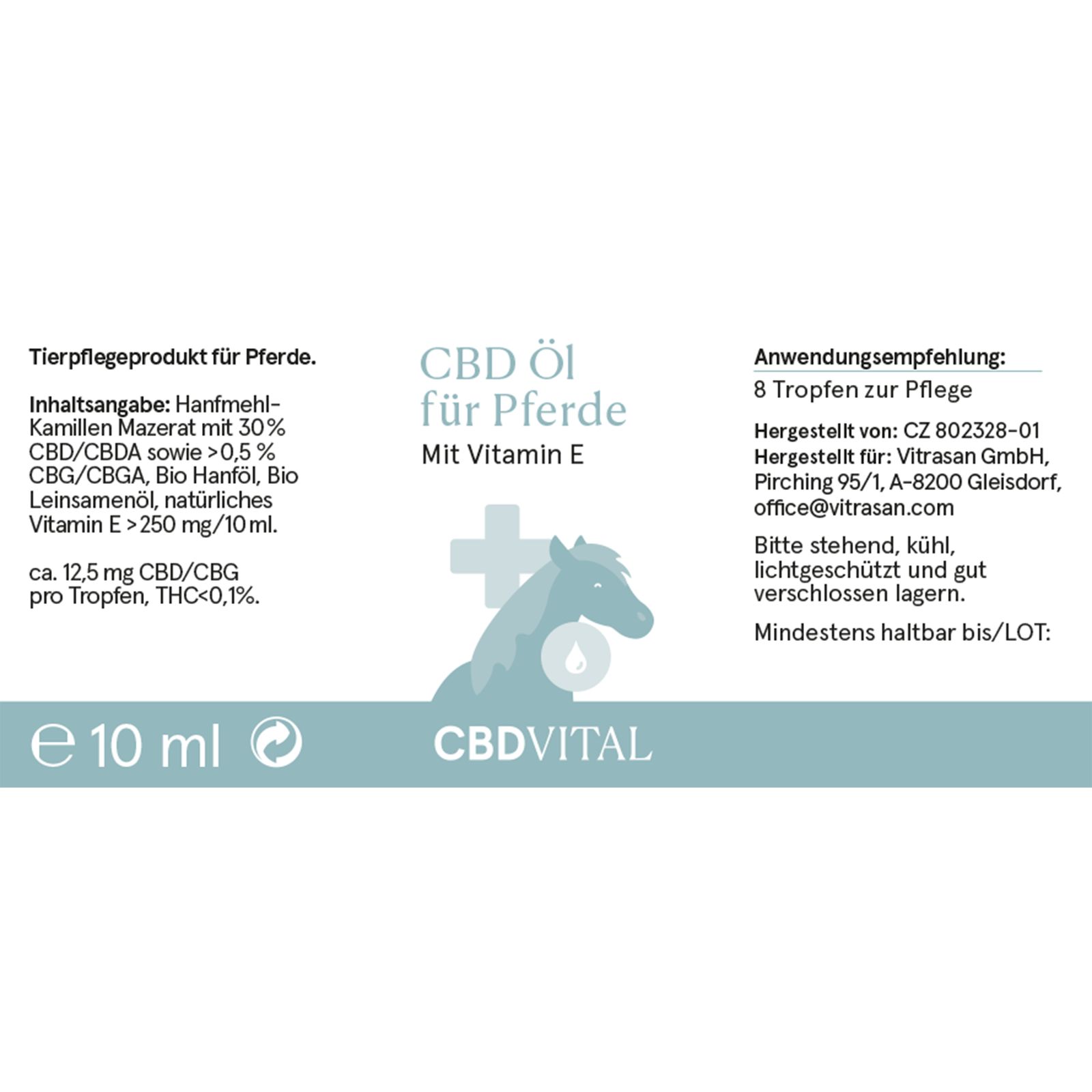 CBD VITAL CBD Öl für Pferde 30%
